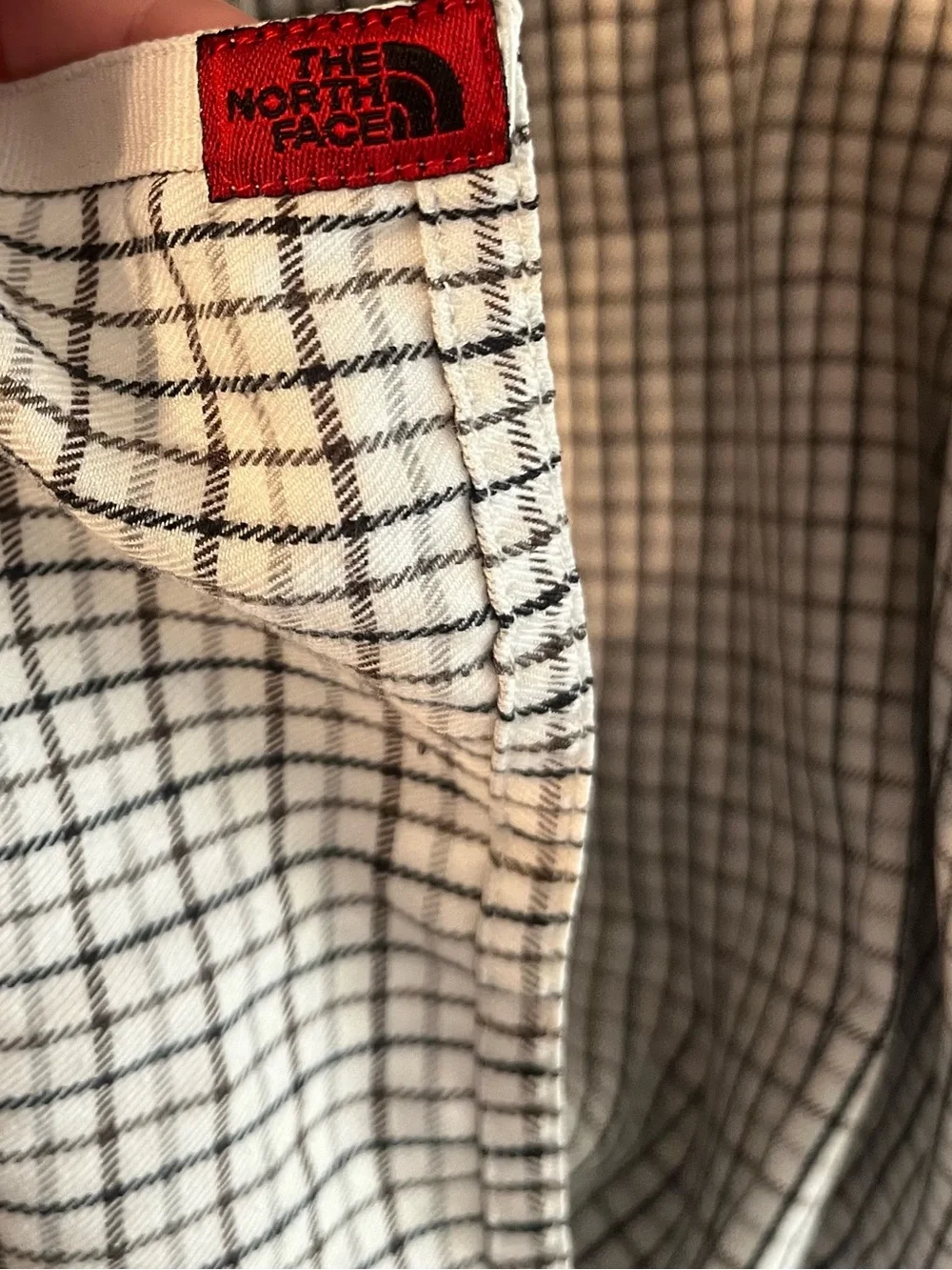 The North Face Men’s Black & White Checked Button-Down Shirt